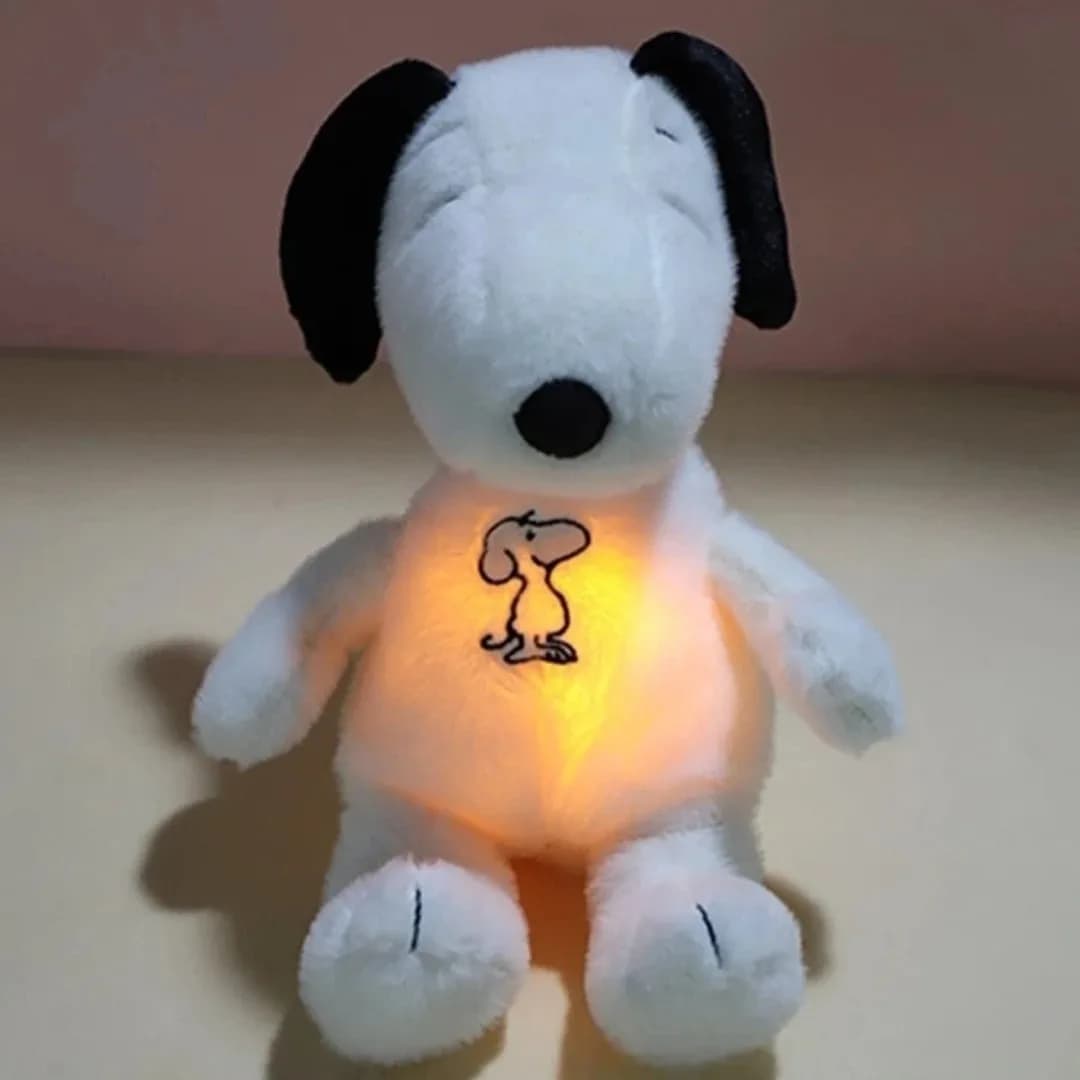 Peluche Snoopy Luminoso e Respirante 2026, Aiuto per il Sonno dei Bambini, Simpatico Animale di Peluche Calmante, Regalo per la Nanna dei Bambini