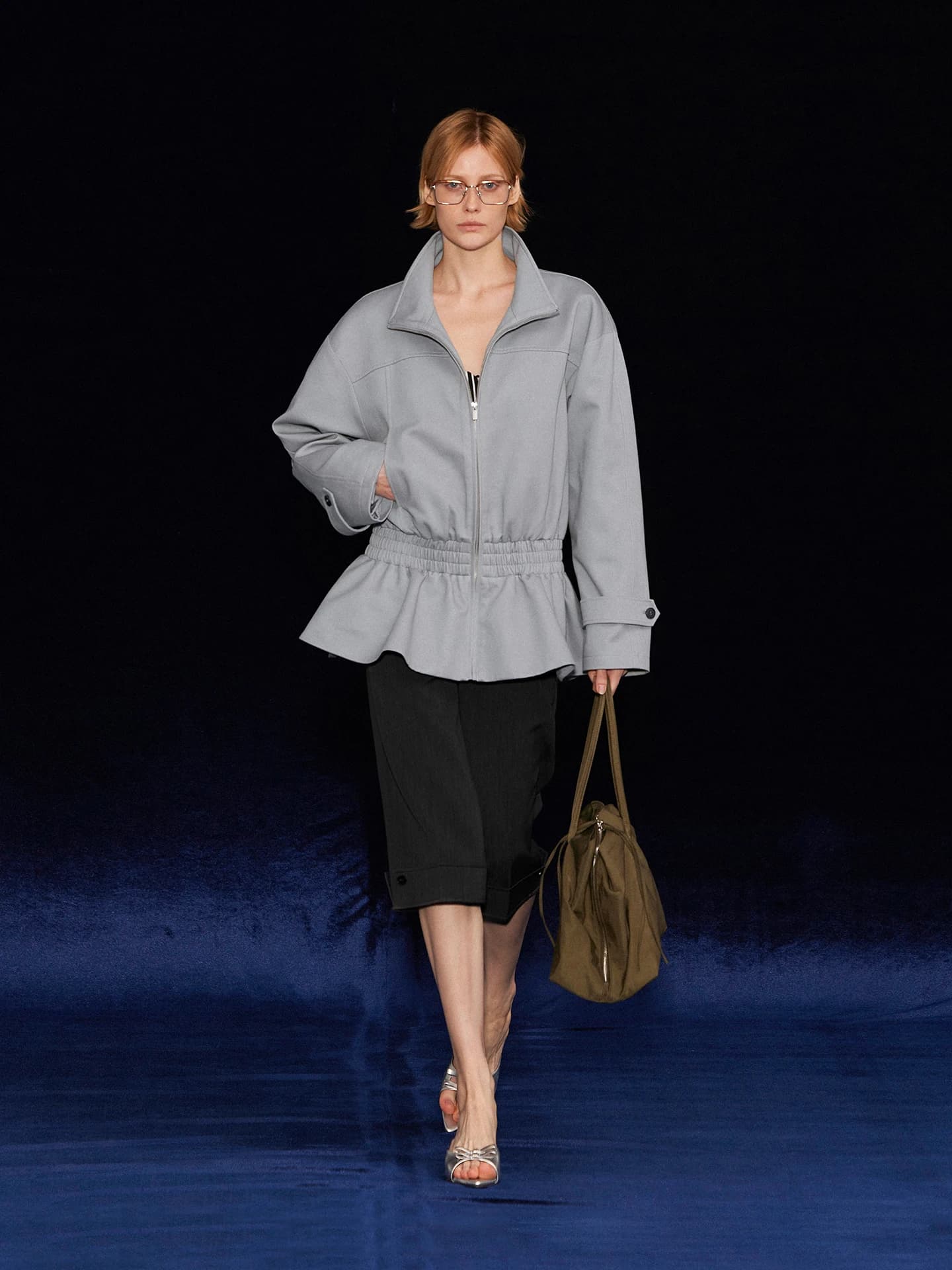 Cappotto Casual da Donna Randpickee Serie Random, Collo Alto, Spalle Scivolate, Stile Giacca, Lunghezza Media, in Cotone per Primavera