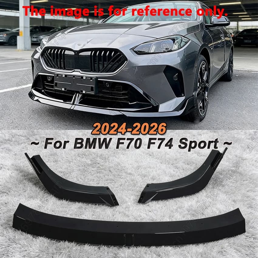 3 Pezzi per BMW Serie 1/2 F70 F74 116 120 123 M Sport 2024-2026, Splitter Paraurti Anteriore Stile MP, Spoiler Decorativo per Auto