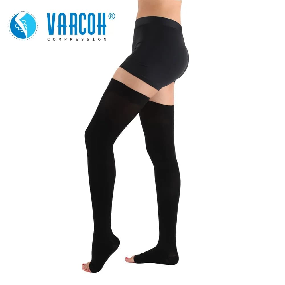 Calze a compressione Uomo Donna 20-30 mmHg Calzini di supporto rigidi Tubo per vene varicose Calze per edema, gonfiore, gravidanza, recupero