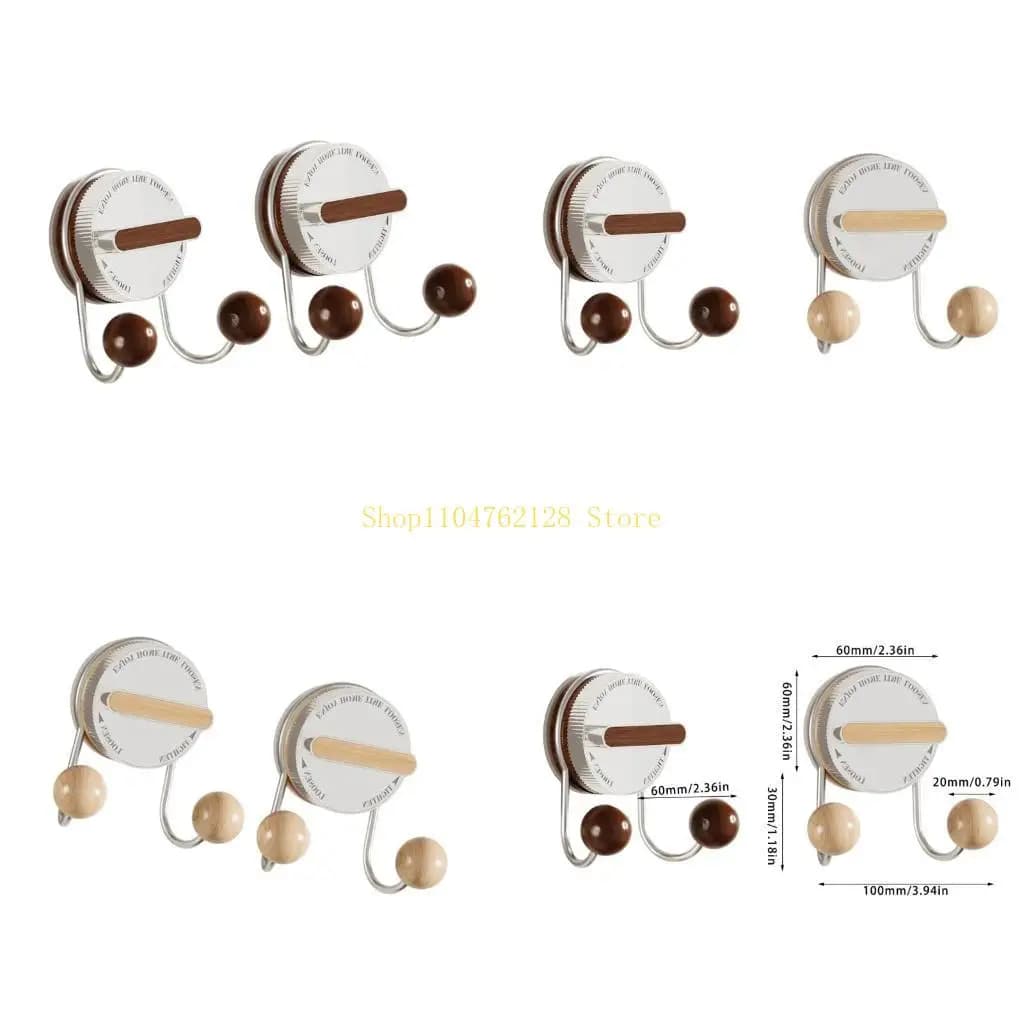 Ganci da parete Ventosa in acciaio inossidabile Design a doppia Gancio adesione forte per l'organizzazione domestica