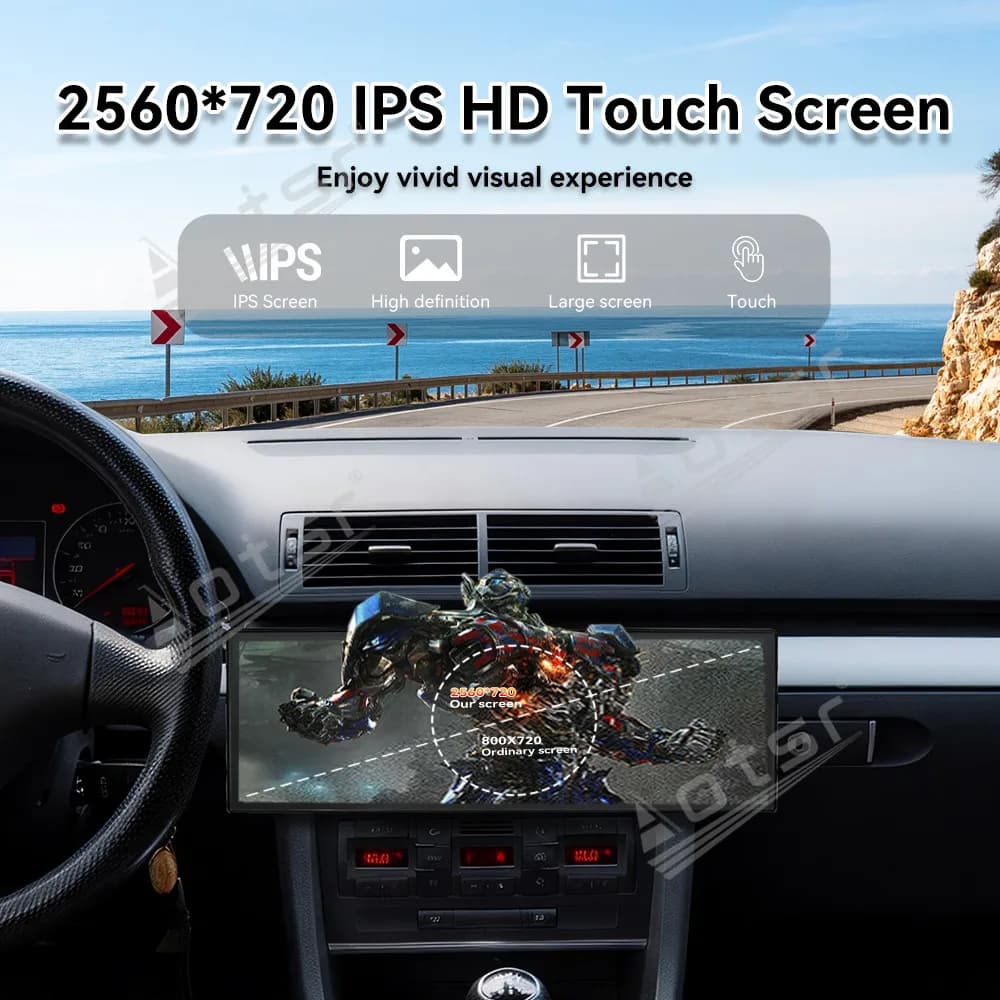 14.9 Inch Screen Android15 Car Radio Multimedia Player For Audi A4 B6 B7 S4 2004‑2007 Navigation Wireless CarPlay Auto Head Unit