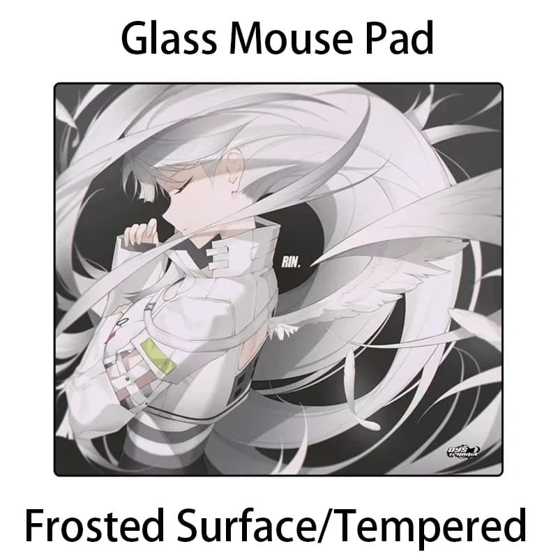 Tappetino per Mouse Giapponese Anime YUME, Superficie Opaca, Tappetino da Scrivania in Vetro Temperato, Accessori Personalizzati per Gaming FPS e Ufficio