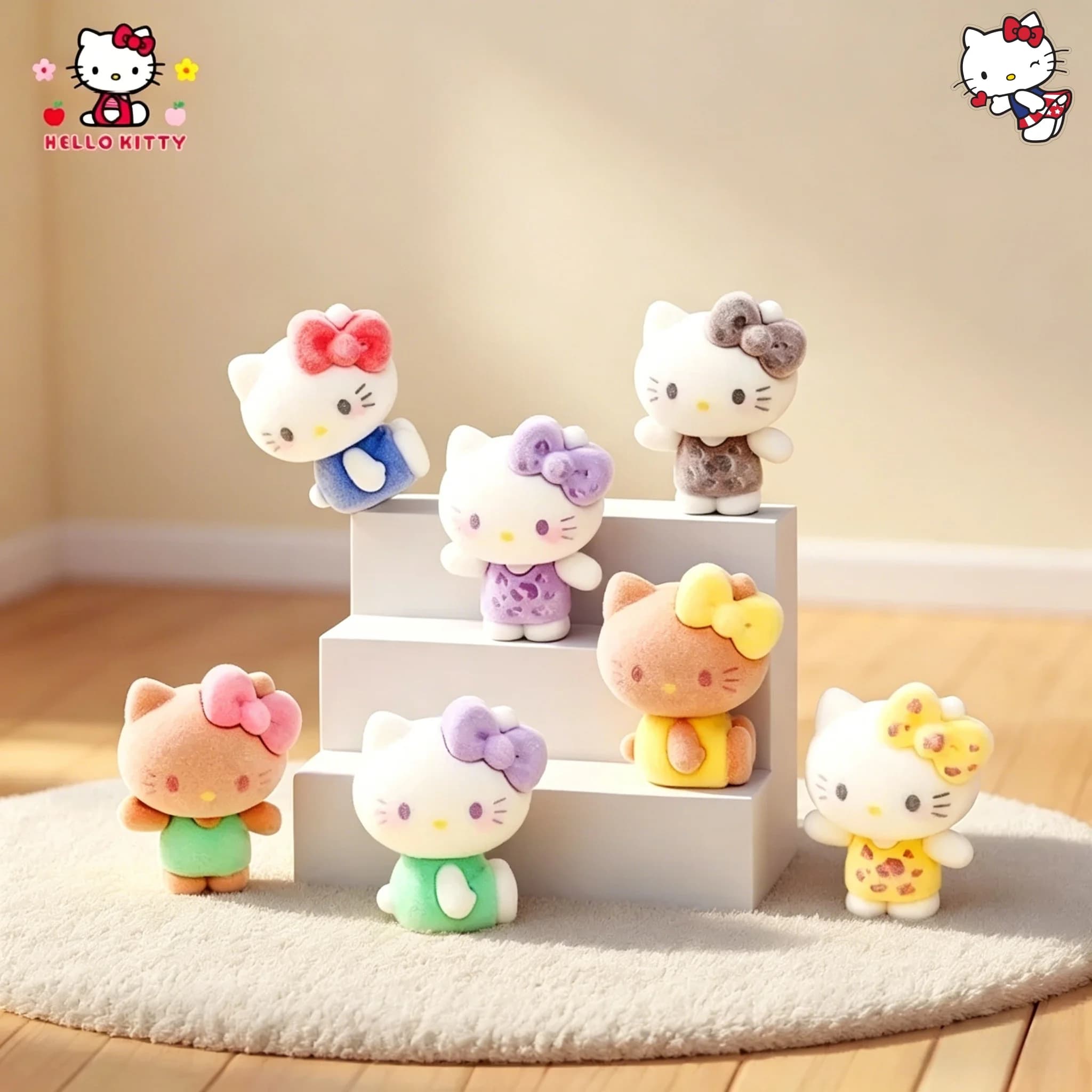 1/5 Pezzi Nuovi Ornamenti da Scrivania Kawaii Hello Kitty, Adorabili Accessori Creativi Fai-da-Te per Bambini, Decorazioni per Interni Auto