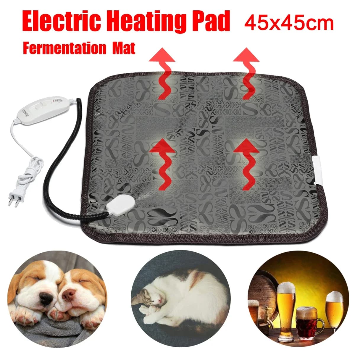 Coperta riscaldata elettrica per cani e gatti per animali domestici tappeto caldo invernale coperta per animali