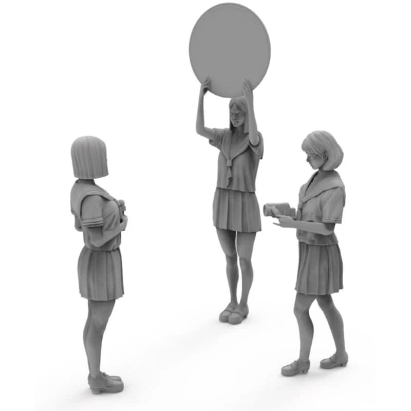 1/24 modello Stereo in resina pressofusa 3 GK Scene fotografiche di ragazze giocattoli fai da te autoassemblati (non dipinti)