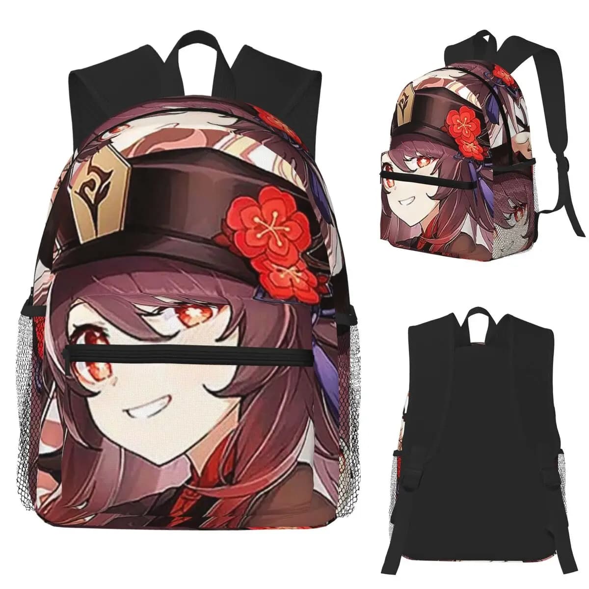 Genshin Impact Zaino per studenti Borsa da scuola Zaino da viaggio per escursionismo per uomo Donna Borse a tracolla per libri alla moda