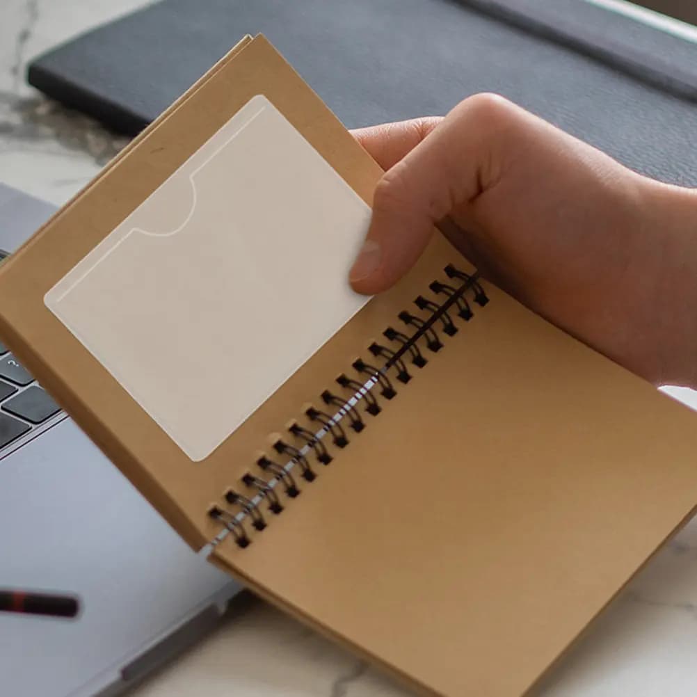 12 Pezzi Tasche Trasparenti Autoadesive per Etichette, Custodie in Plastica per Carte, Protezione Carte, Portaetichette per Magazzino, Scatole di Spedizione