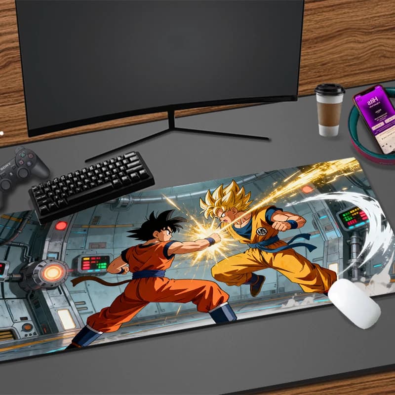 Tappetino per Mouse da Gaming Anime DBZ, Tappetini Dragon Ball per Gamer, Grande Tappetino per Tastiera, Mousepad, Tappetino da Scrivania per Computer