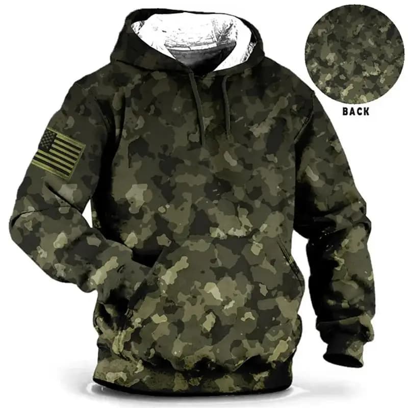 2024 nuova felpa con cappuccio con stampa mimetica per uomo pullover oversize con grafica americana foresta maschile casual streetwear felpa con cappuccio