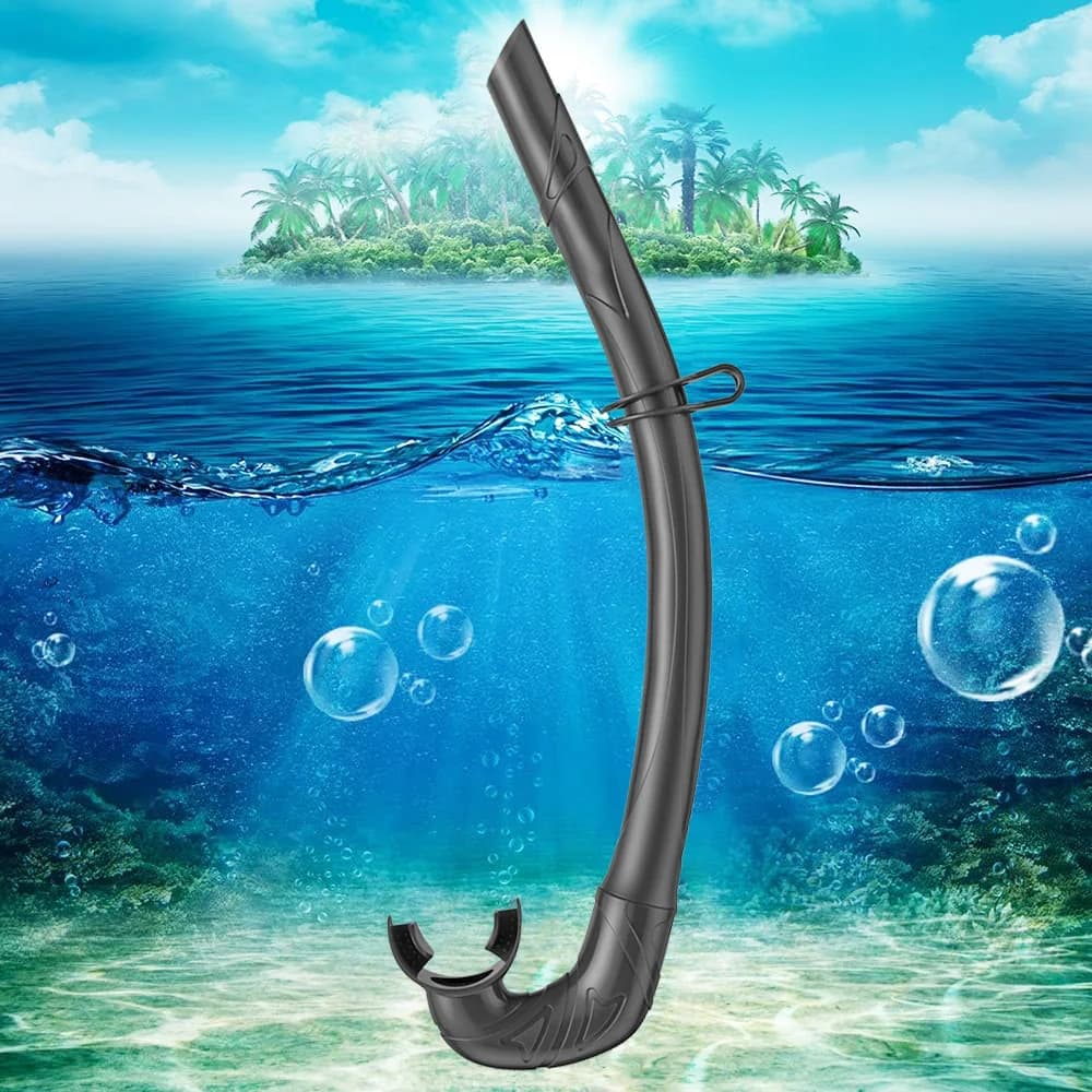 Snorkel for soft, portable, foldable, easy breathing, wet diving equipment for apnea underwater fishing