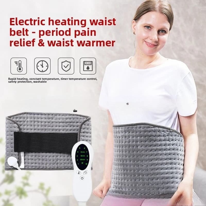 Cuscinetti riscaldanti elettrici 30 * 65 cm Lavabile invernale Coperta calda Cintura in vita per la tensione del disco in vita, Tappetino riscaldante a temperatura regolabile