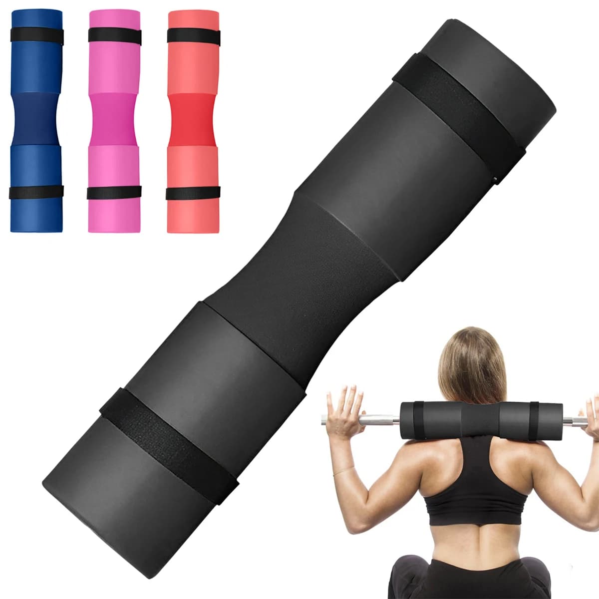 Cuscinetto in schiuma per bilanciere ispessito da 17,7 pollici Il cuscinetto per squat per sollevamento pesi fitness è un aiuto antiscivolo per l'addestramento del collo e delle spalle
