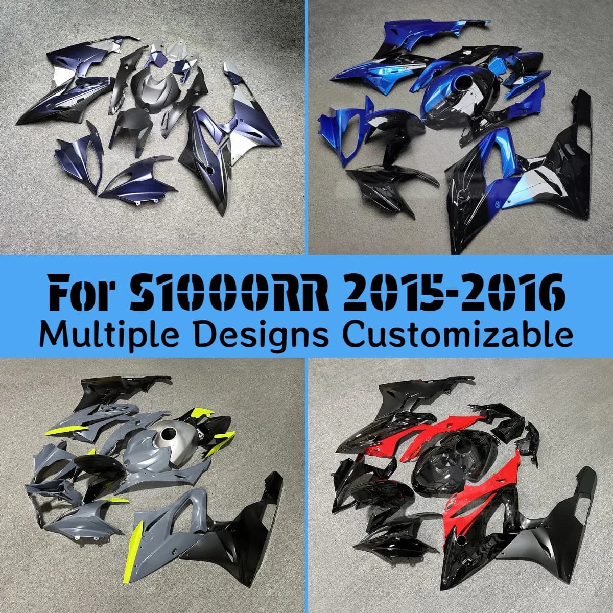 Kit Carene ABS S 1000RR 2015 2016, Copertura Serbatoio, Carene Moto Stampate a Iniezione, Compatibili con BMW S1000RR 15 16