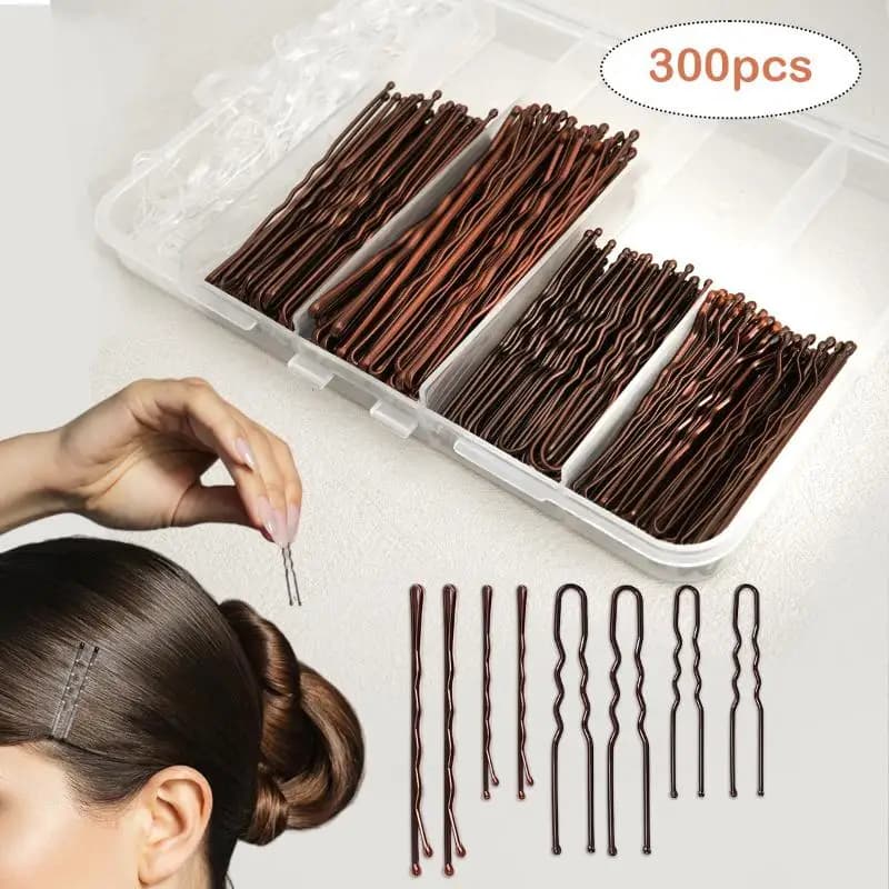 300 pz/scatola Accessori per capelli: Pettine, Fermagli a U, Elastici per capelli, Accessori per capelli a tema, Accessori per capelli per bambini stile cartone animato〔CC55〕