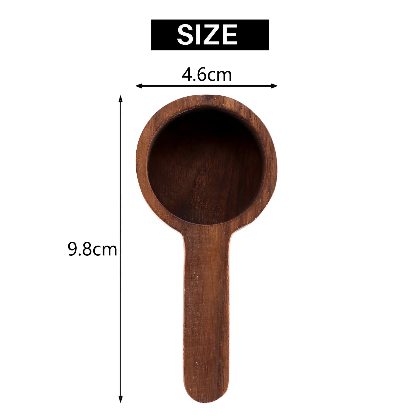ABJN-Wooden Measuring Spoon Set Kitchen Measuring Spoons Tea Coffee Scoop Sugar Spice Measure Spoon Measuring Tools,2 Pcs
