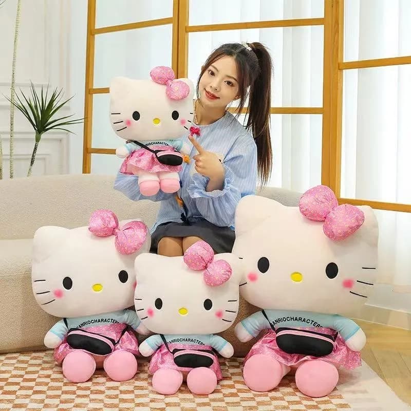 Shoulder bag 2026 Kawai Hello Kitty, KT plush doll, home decoration, best birthday gift for girls, relaxing doll to sleep