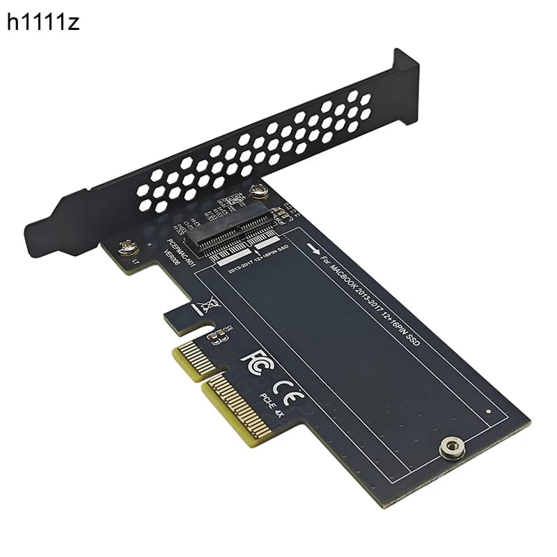 NUOVO PCIE X4 a Macbook 2013-2017 12 + 6Pin M.2 SSD Scheda di Espansione Riser PCI Express 4X a NVME SSD Adattatore per Macbook A1465 A1466