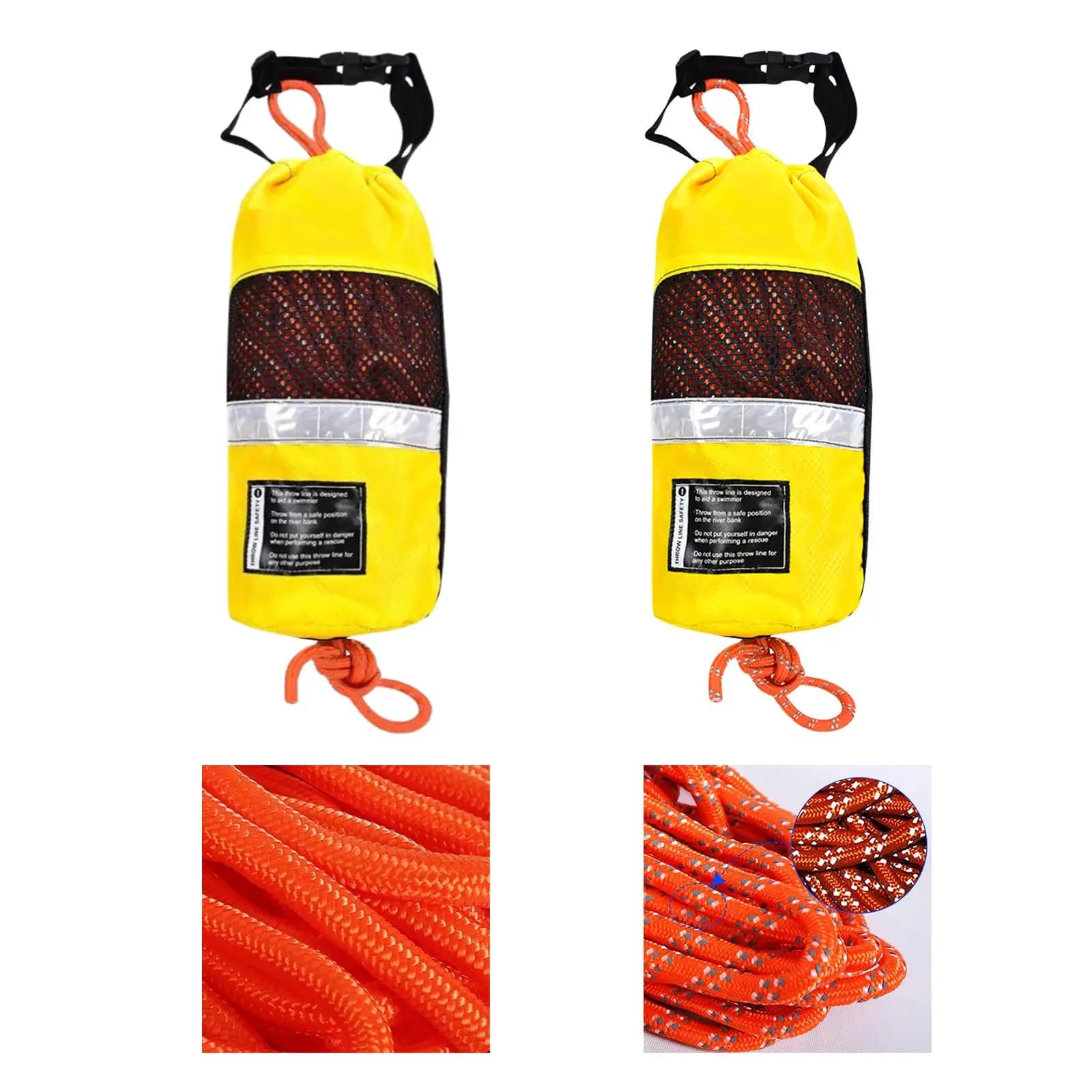 Borsa da lancio per acqua Borsa da lancio galleggiante con corda di emergenza per corda marina da 31 m per kayak