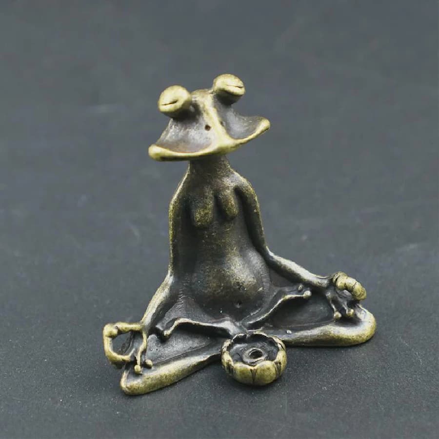 Rana Shaped Zen Ornaments, Solid Pure Copper Incense, Rana Shaped Tea Pet Ornaments