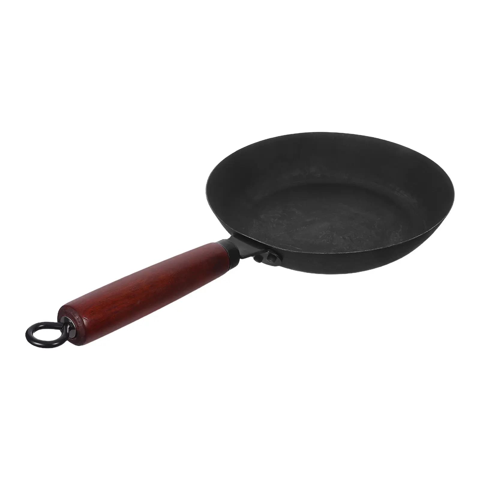 Padella Wok Antiaderente per Uova Fritte, Utensile da Cucina Cinese Nero per Cottura Non Adesiva