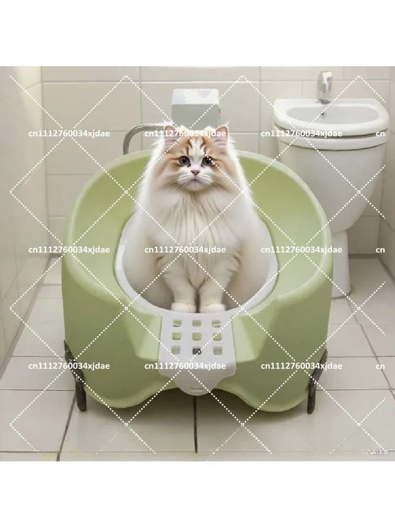 Automatic Induction Flushing Cat Litter Box Remote Infrared Pet Toilet Self-Cleaning