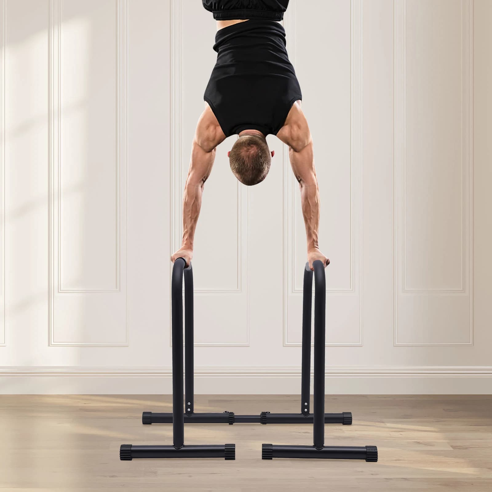 Dip Station, Gymnastics Bar, Traction Bar, Adjustable Gear for Home Strength Training