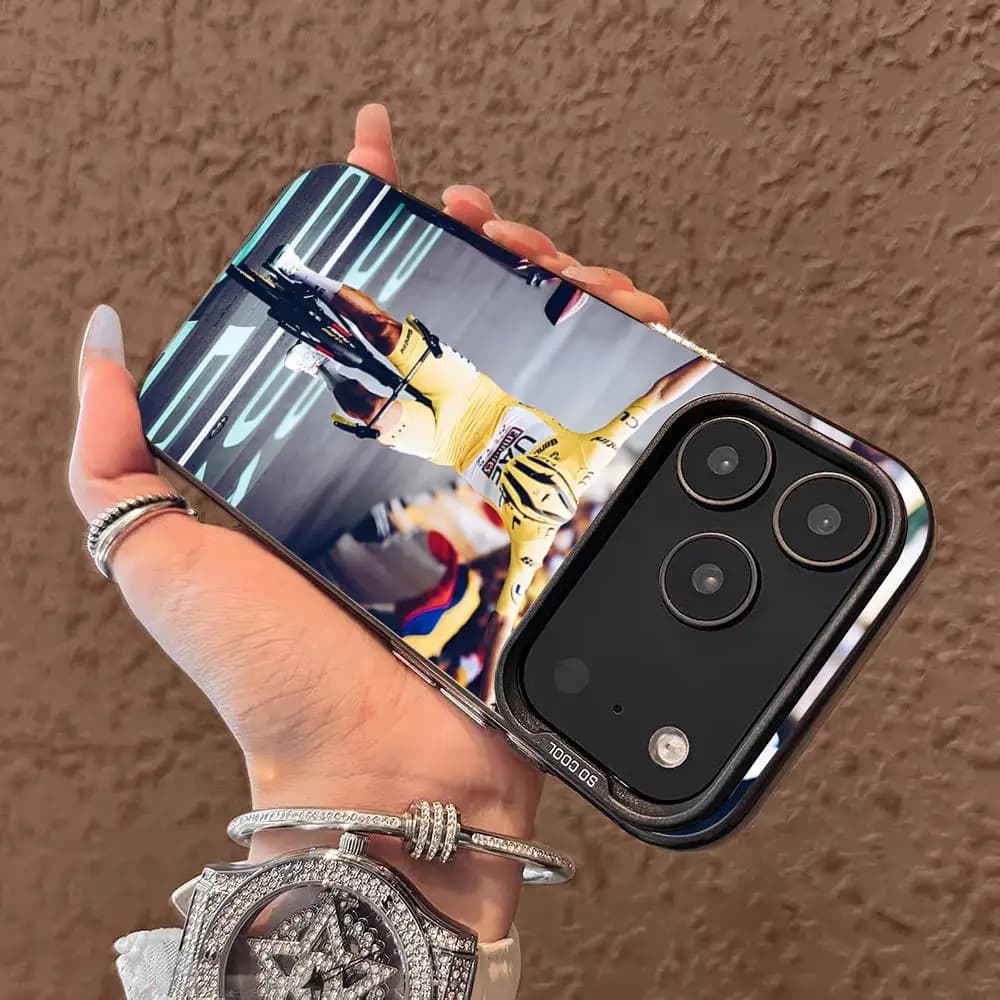 T-Tadej Y-Pogacar Bike Phone Case For IPhone 17 Air 16 E 15 14 Plus 13 12 11 Pro Max Colored Silver Cover