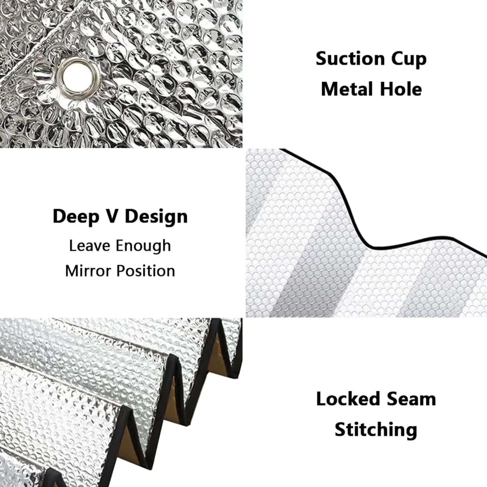 Car Windshield Sun Shade Universal Reflective Thickened Privacy Cover Car Window Shades For SUV Summer Electric Vehicle Hybrid