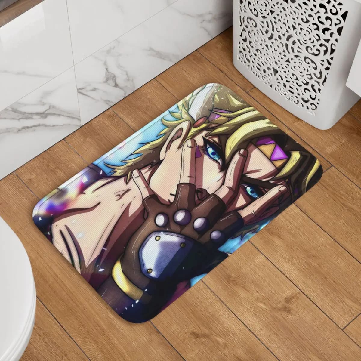 Jojo Bizarre Adventure Joseph Joestar Anime Doormat Tappetino per l'ingresso di casa Tappetino antiscivolo per soggiorno Tappetini per poggiapiedi