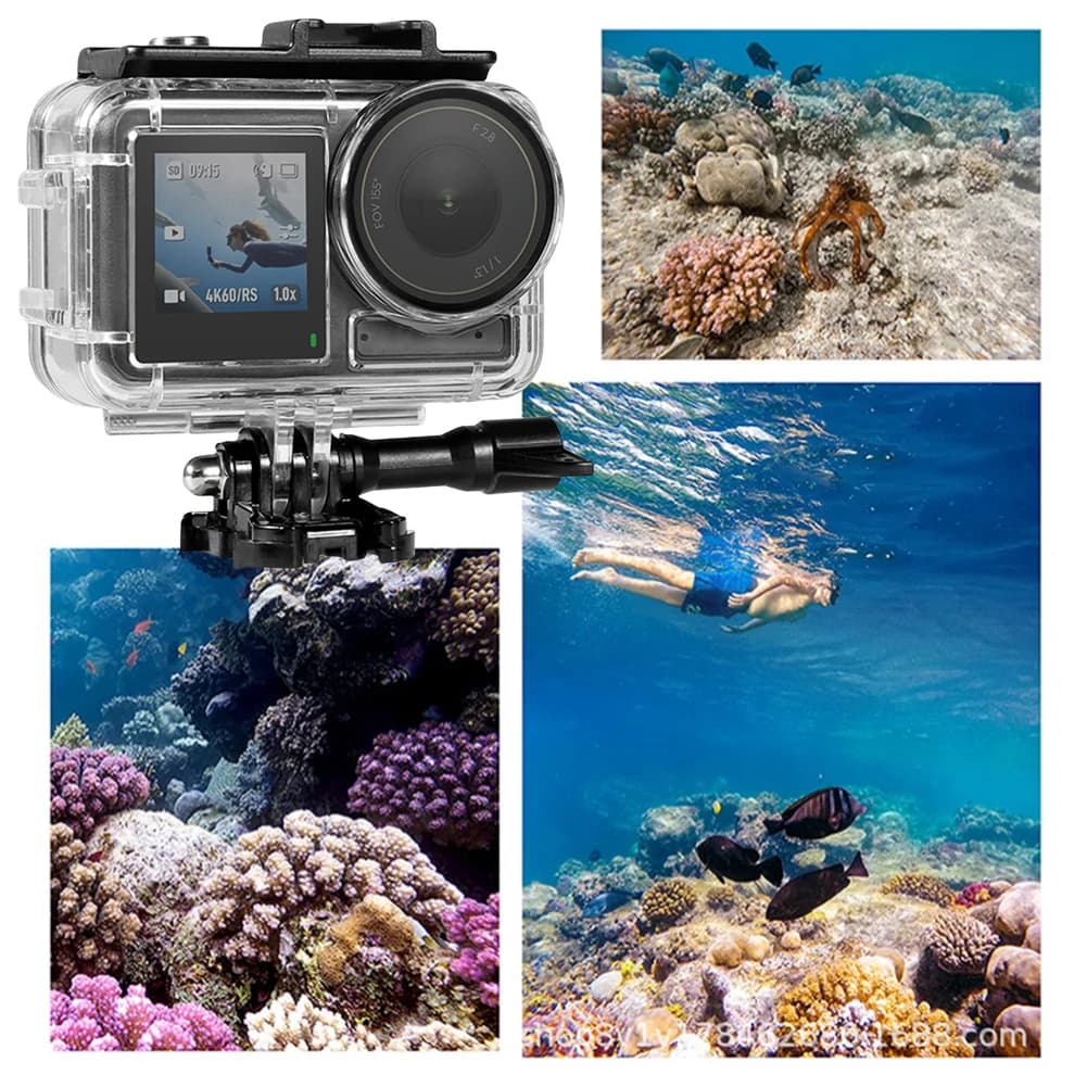 60M/196FT Water-resistant housing Diving housing for sports camera anti-fog for DJI Osmo Action 5 Pro/4/3 Camera accessories