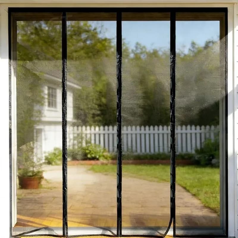 Zanzariera magnetica per porta, tenda estiva anti-insetti su misura con chiusura automatica, tenda per porta garage, grande formato