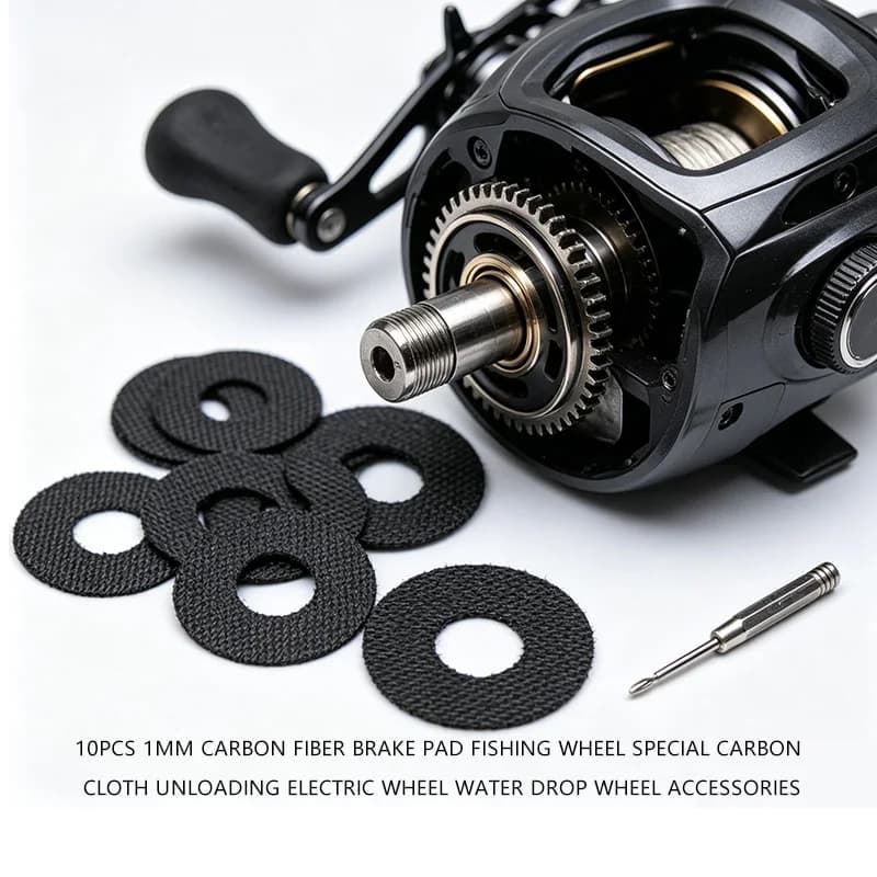 10PCS 1mm Carbon Fiber Brake Pad Fishing Wheel Special Carbon Cloth Unloading Electric Wheel Water Drop Wheel Accessories