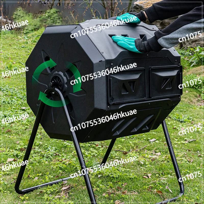 Secchio per compost Asilo nido da giardino 160L Scatola per compost in plastica con foglie decidui da giardino Scatola per fermentazione di fertilizzanti Bidone per compost per immondizia