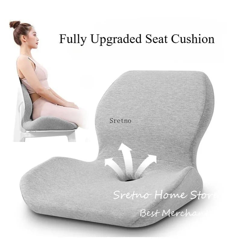 Cuscini del sedile per ufficio Cuscino di supporto lombare Cuscino del sedile in memory foam Coccyx per cuscino di supporto per la schiena della sciatica Cuscini per sedie