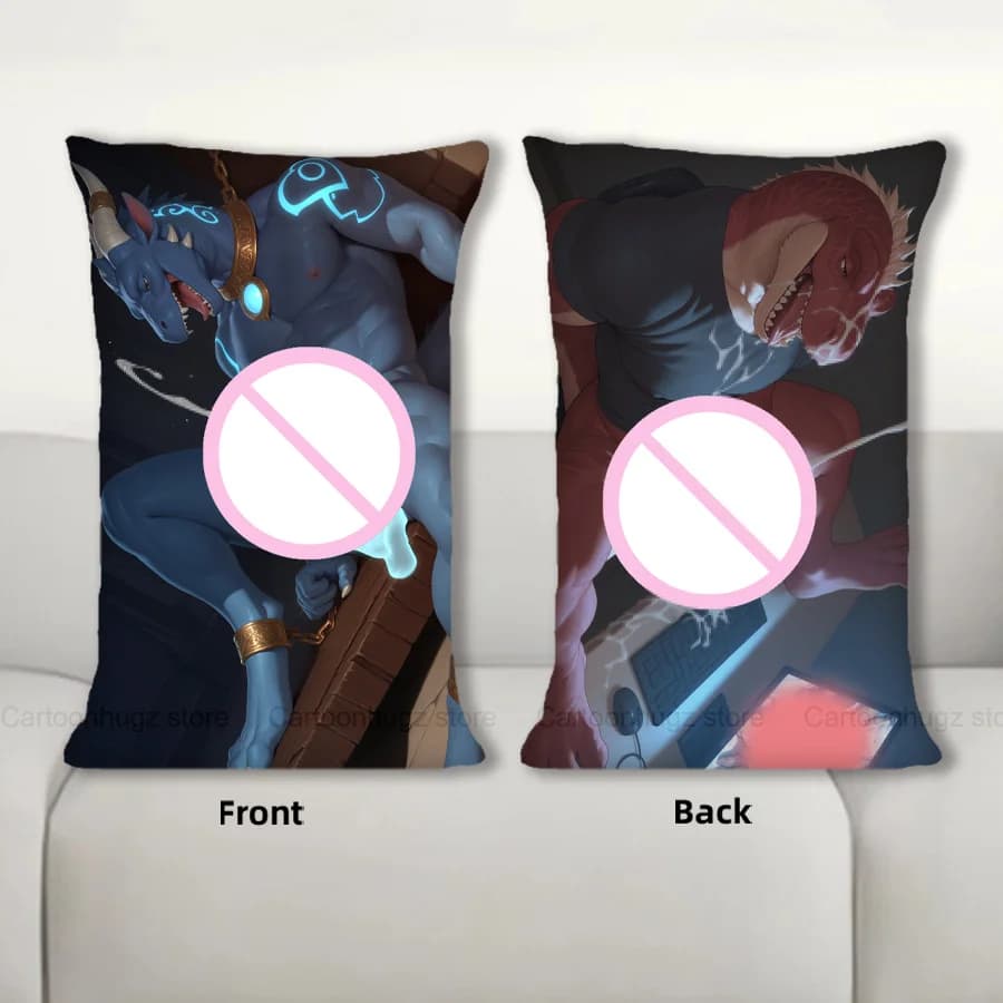 Fodere per cuscini Kawaii Anime Dragon - Stampa simpatico personaggio dei cartoni animati per decorazioni per divano e letto 40x60