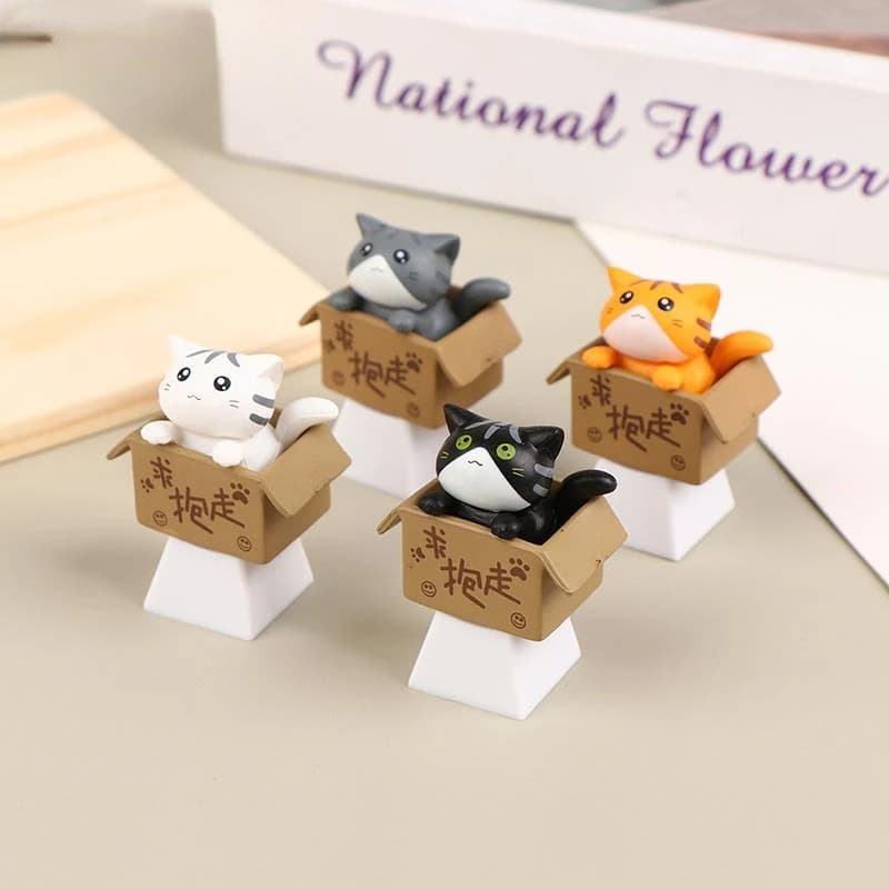 Tasti per tastiera meccanica Keycaps Artisan Anime Pink Kawaii Keycap accessori PBT Axis Cherry MX Custom Cute Cat Diy Key Cap
