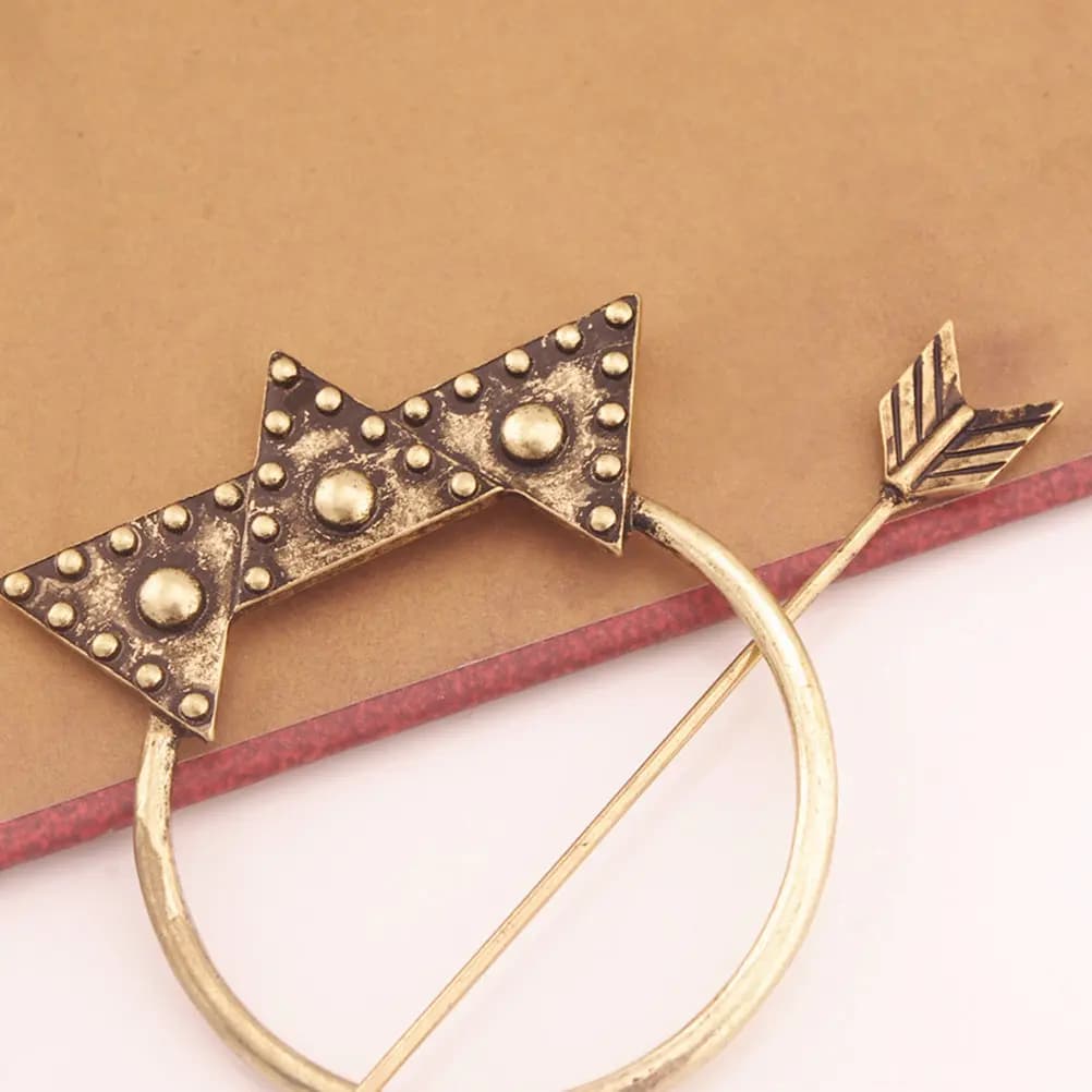 3Pcs Vintage Hair Stick Set Arrow Design Hollow-Out Alloy Hairpins Ethnic Style Ponytail Holders Creative Clip for Long Hair