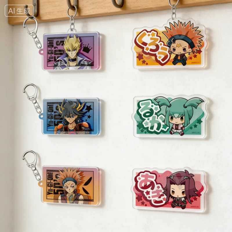 Anime Comics Yu-Gi-Oh! Cosplay Prop 6cm Acrylic Pendant Keychains bag decorations Cartoons present Festivals Gifts Display