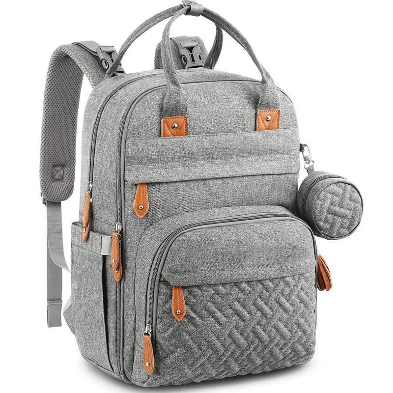 New model baby diaper bag - Mommy and baby backpack - Large capacity travel bag for outdoor trips - Double shoulder design