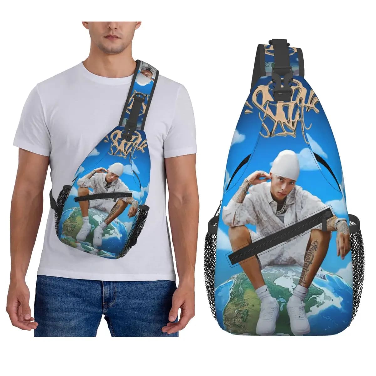 Central Cee Cant Rush Greatness 2025 Borsa da petto da uomo Sling Zaino a tracolla Borsa da petto Borsa da viaggio per escursionismo Borsa a tracolla