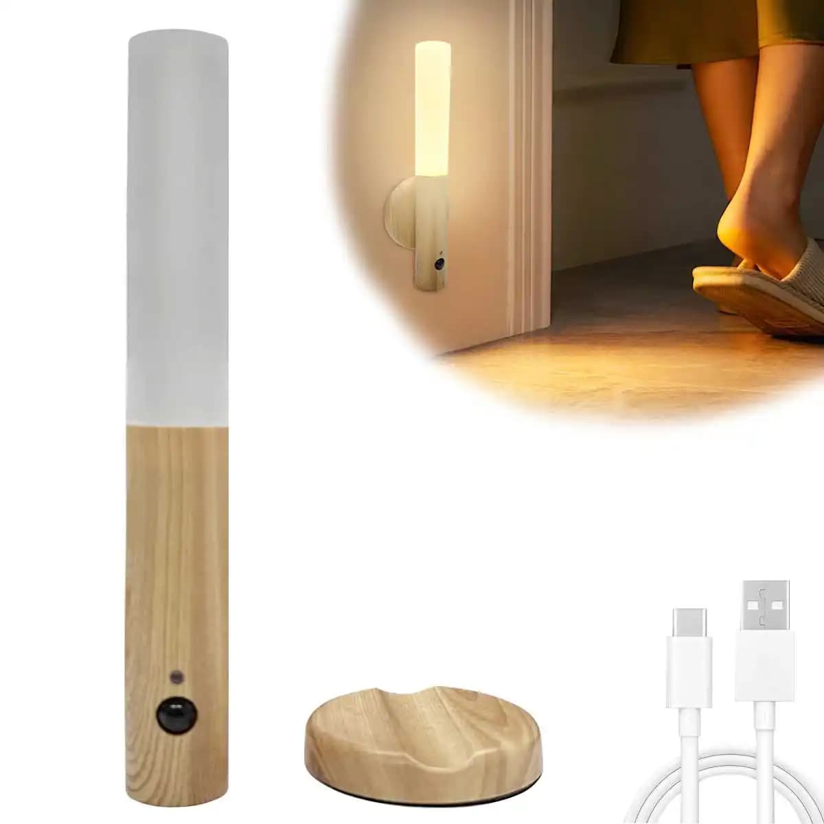 Intelligent Body Sensor LED Night Light Portable Creative Desk Lamp Night Light Wall Lamp For Hall Light Outdoor Emergency Light