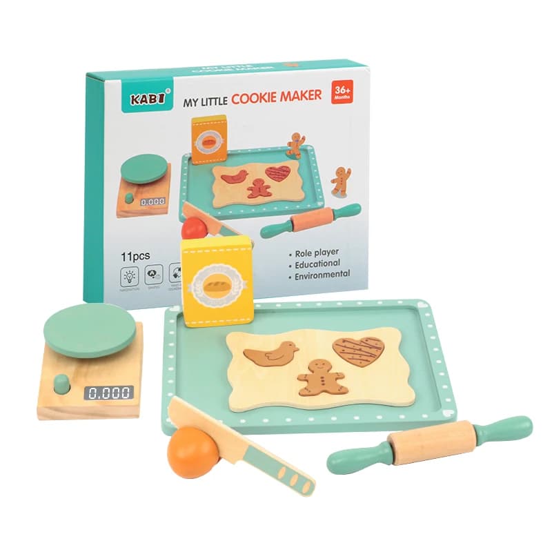 Cucina in legno Fai finta di giocare Cucina Strumenti di cottura a casa Giocattoli Set di impasti Accessori Gioco sensoriale per bambini Regalo di Natale cinetico