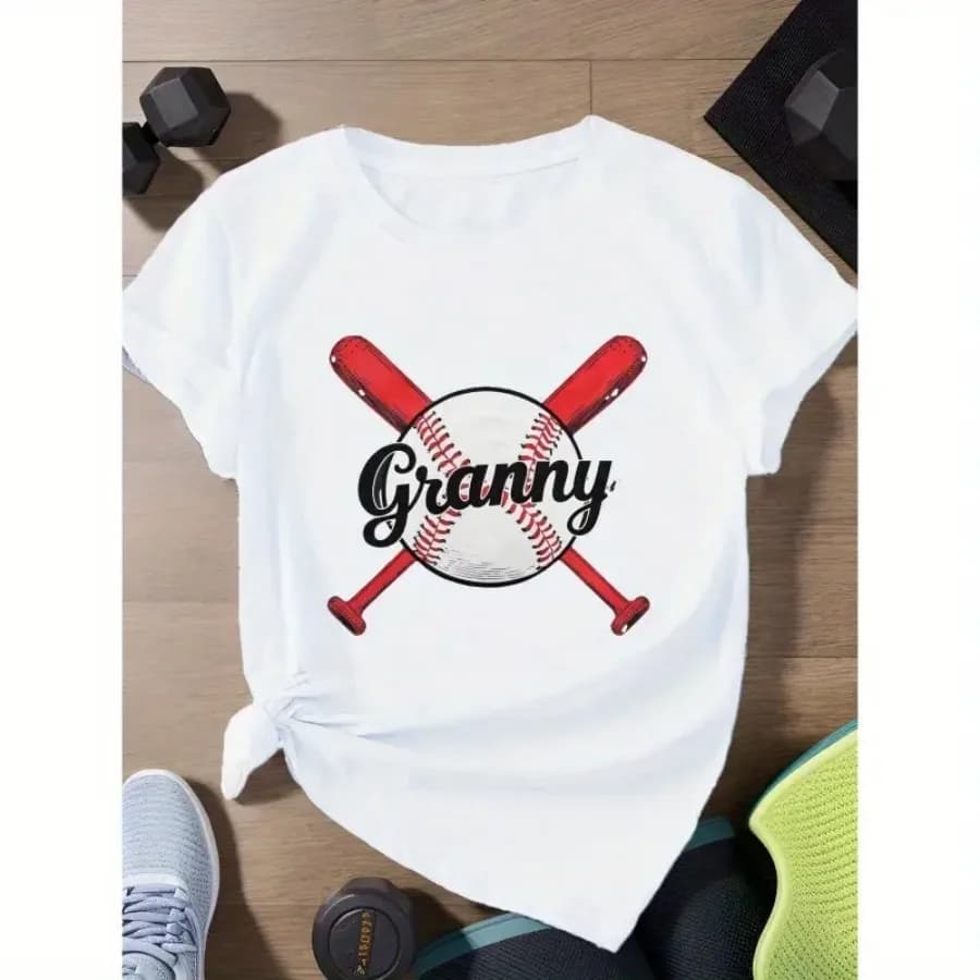 【Nuovo arrivo】 T-shirt sportiva a maniche corte da donna Baseball Granny Plus Size