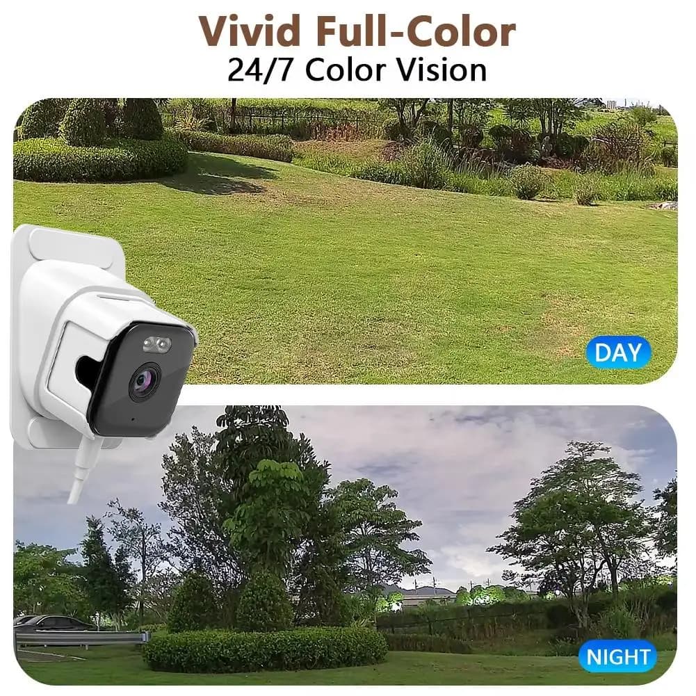 Telecamera di Sicurezza WiFi 5MP con Supporto in Vetro, Monitoraggio Audio a Colori per Bambini, Visione Notturna, Sorveglianza Domestica Interna - X7q3