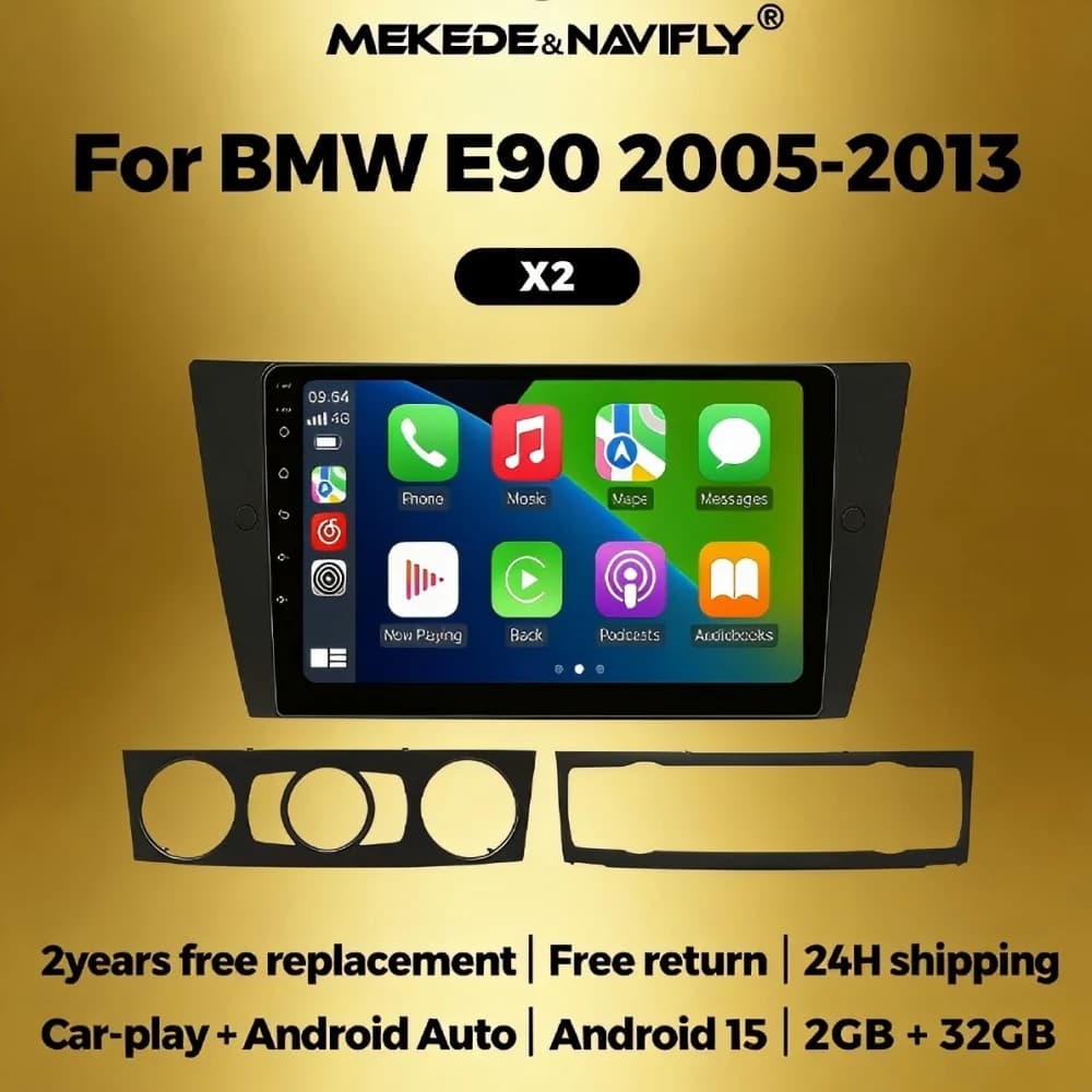 Per BMW Serie 3 E90 E91 E92 E93 2006-2012 Autoradio Android 15 2 Din Stereo Multimediale con Navigatore GPS
