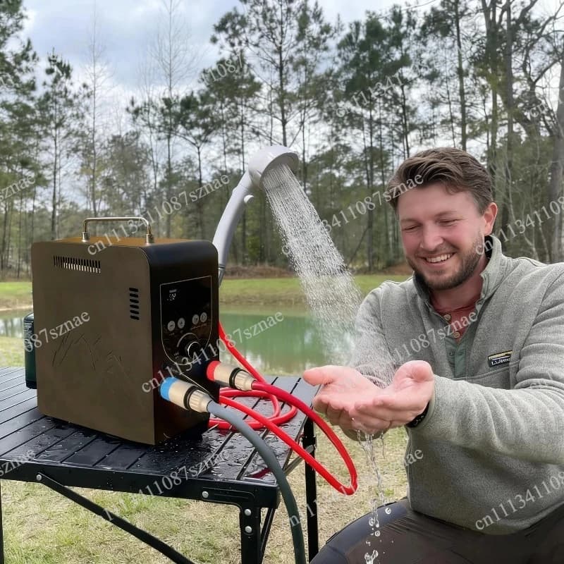 Scaldabagno a Gas Portatile da 6L per Camper, Campeggio e Viaggi all'Aperto, Speciale per Roulotte e Tende