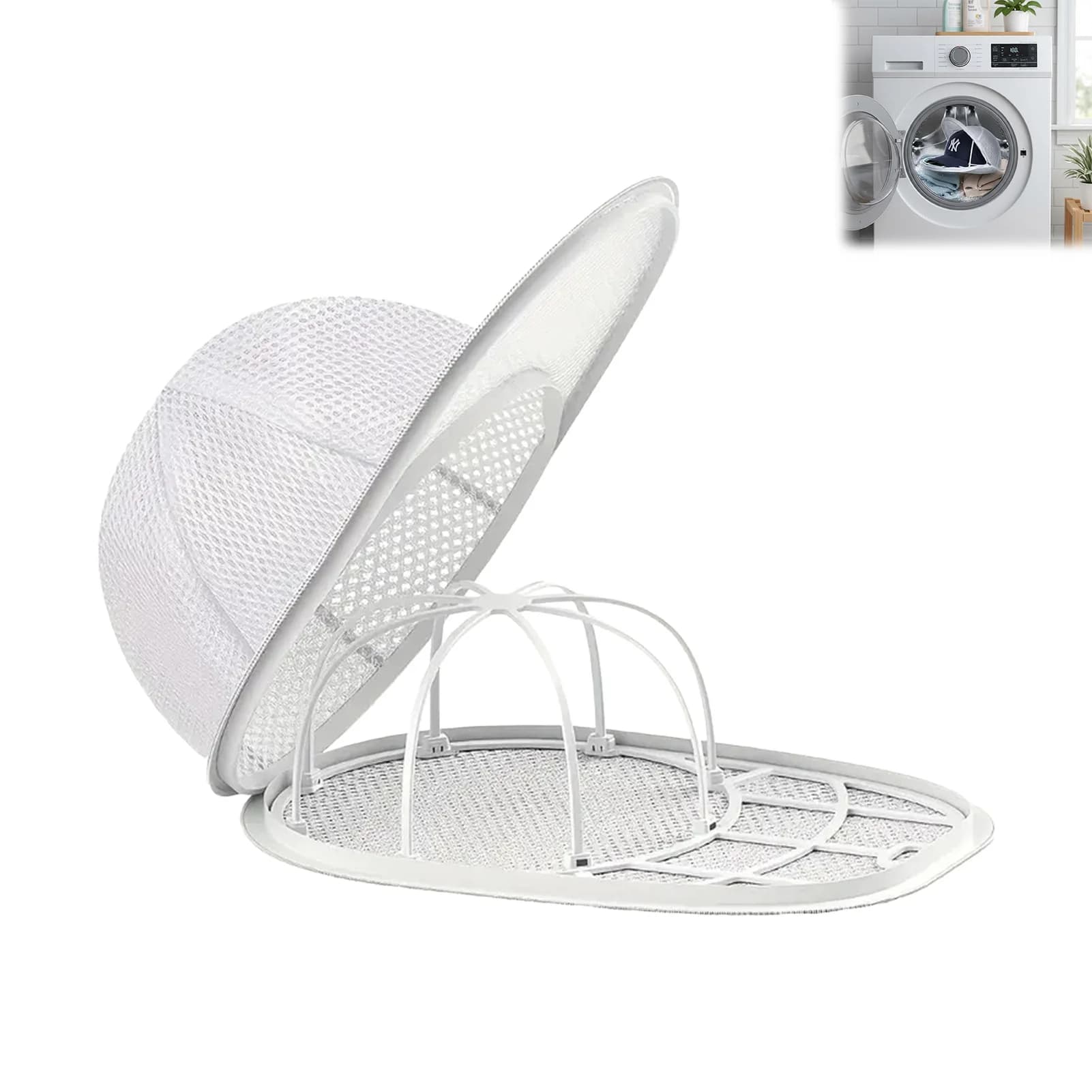 Portable Hat Washing Protection Bag Anti-Deformation Baseball Cap Cleaning Bag Washable and Machine Washable Cap Washing Bag