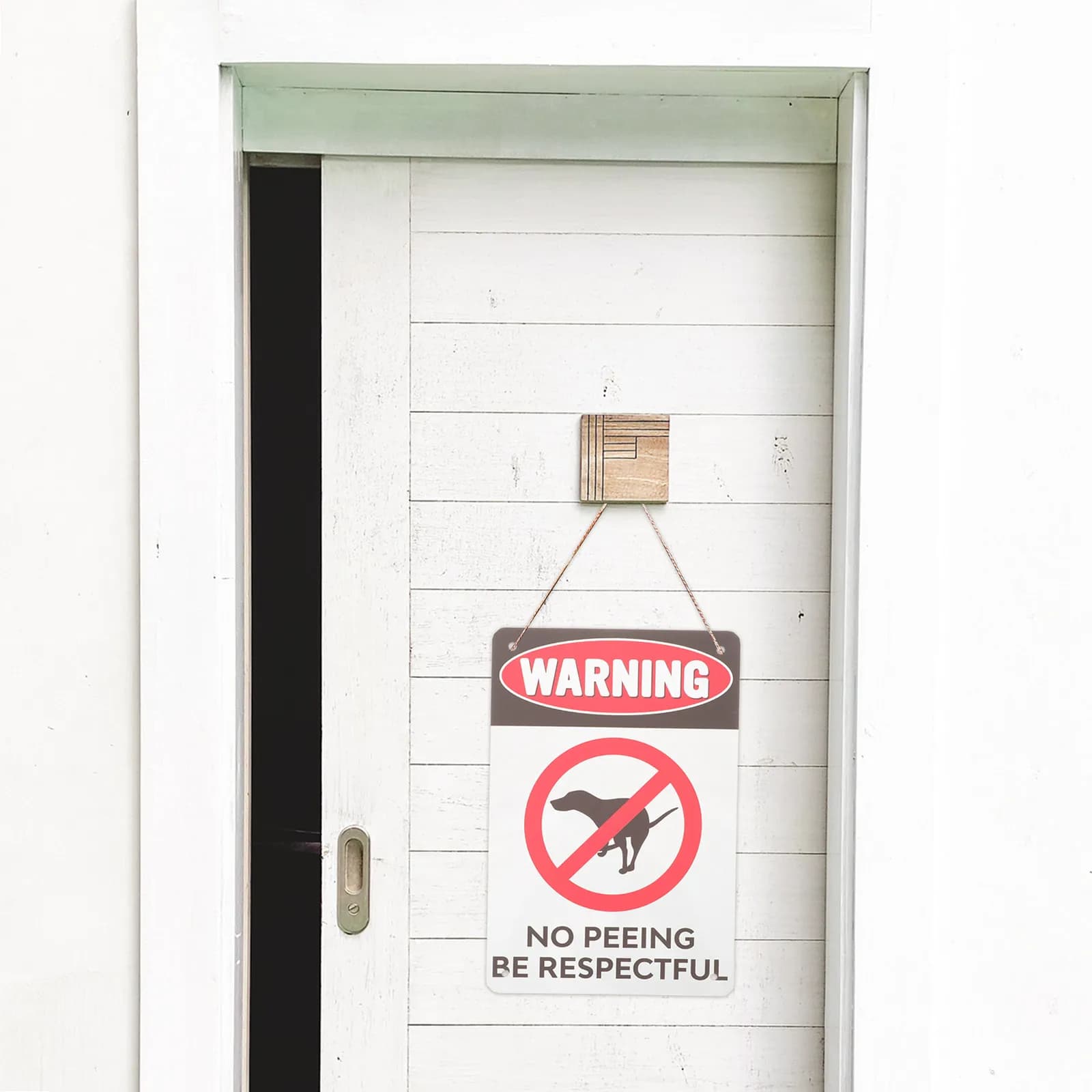 2 Pezzi Cartello Rustico in Ferro 'Proibito di Urinare', Segnale di Avvertimento per Giardino, Quadro da Appendere per Cortile, Cartello di Attenzione 'Attenzione Urinazione Animali Domestici', Decorazione da Esterno per Giardino