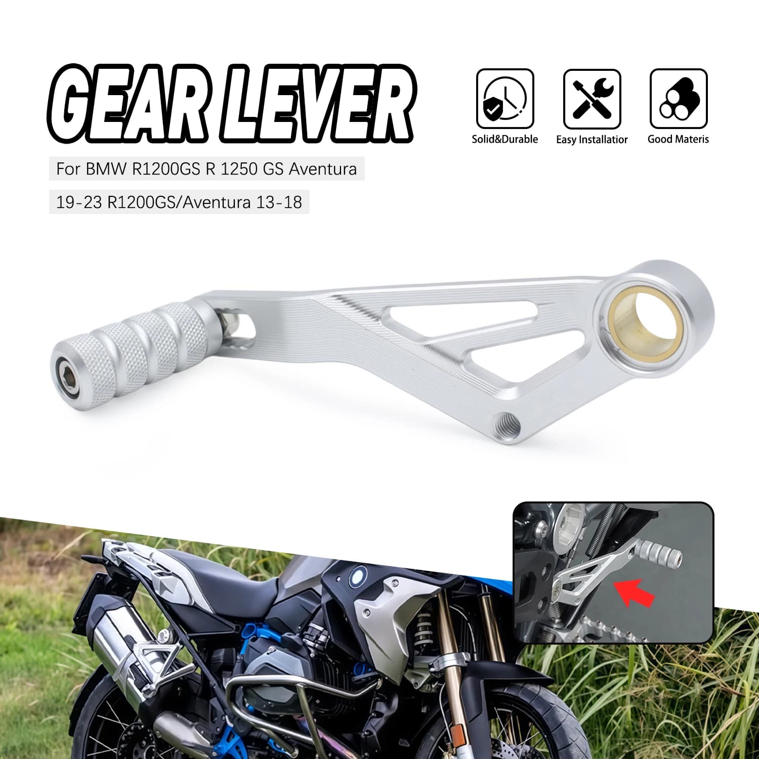 Pedane Poggiapiedi Leva Del Cambio Per BMW R1250GS R1200GS R 1250 GS 2019-2023 R1250GS Adventure 2019-2024 R 1200 GS GSA 13-2018